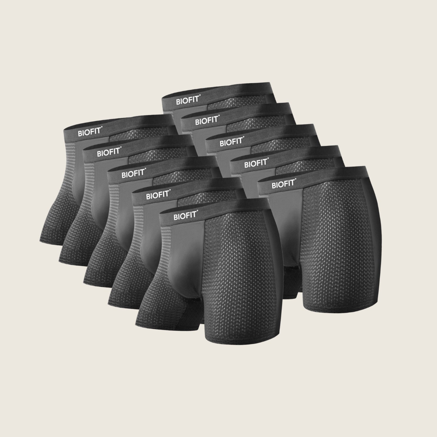 BIOFIT Essentials Boxer Briefs Grey | 5 Pack + 5 FREE